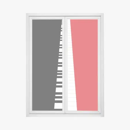 Window decal black and red piano keyboard composition • Wallissimo®