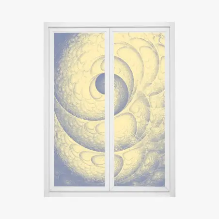 Window decal golden spiral fractal pattern • Wallissimo®