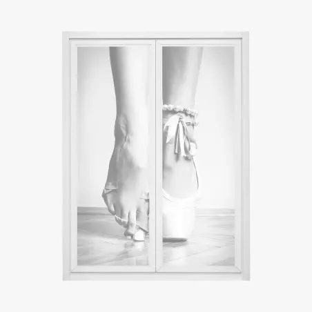 Window decal graceful ballet pointe • Wallissimo®