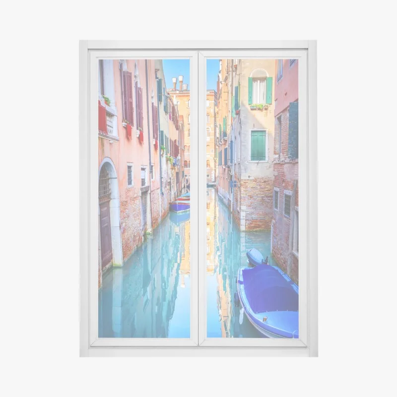 Window decal Venice canal reflections