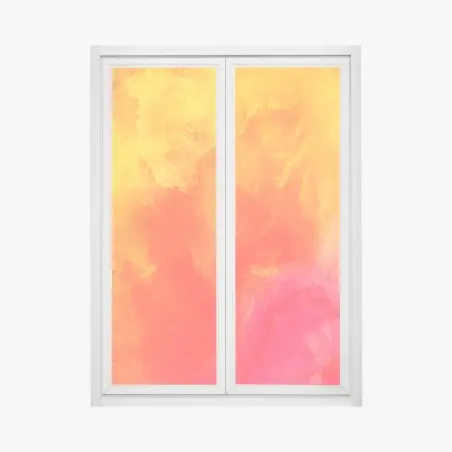 Window decal vibrant orange abstract gradient • Wallissimo®