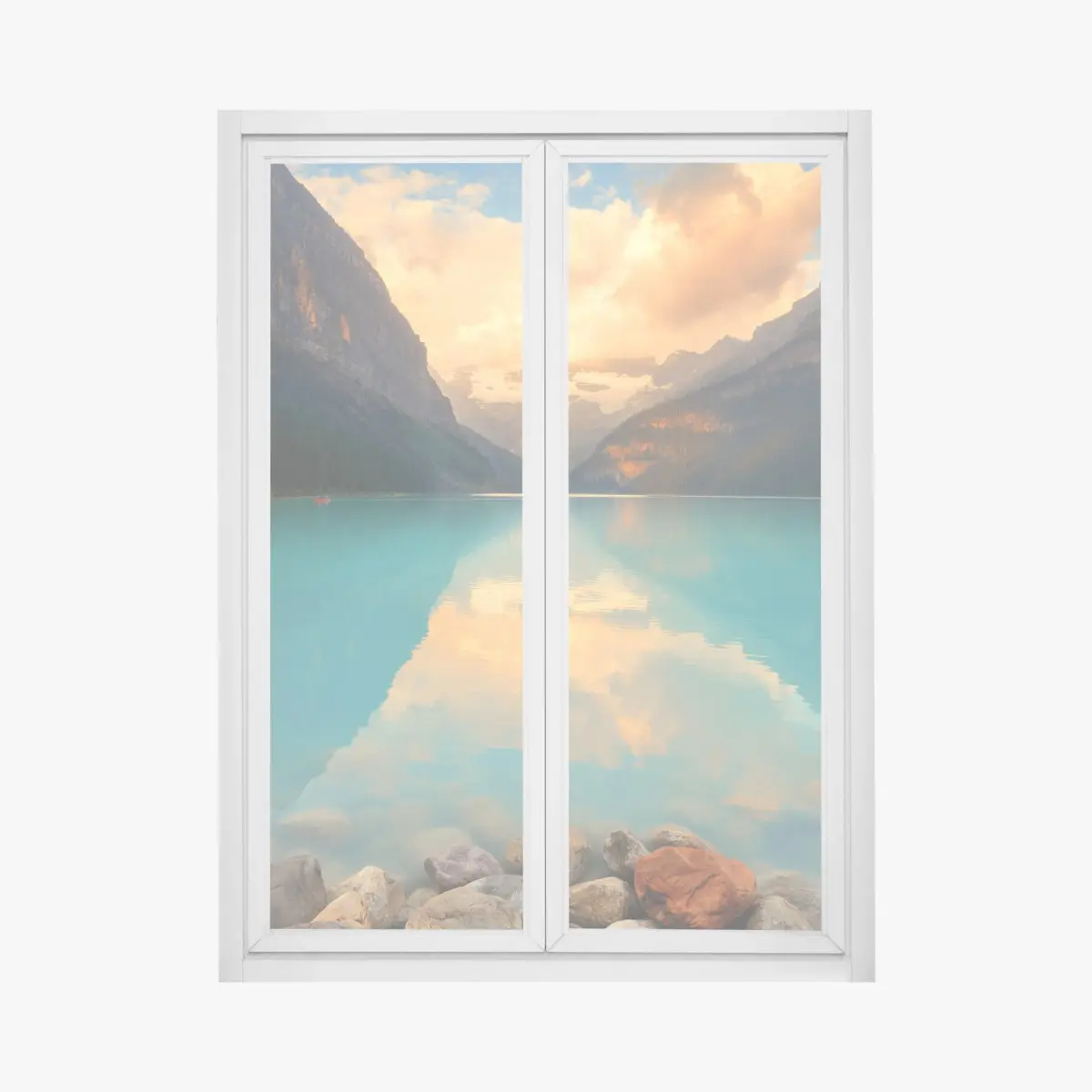 Window decal sunrise at Lake Louise, Banff • Wallissimo® Window decal sunrise at Lake Louise, Banff • Wallissimo®