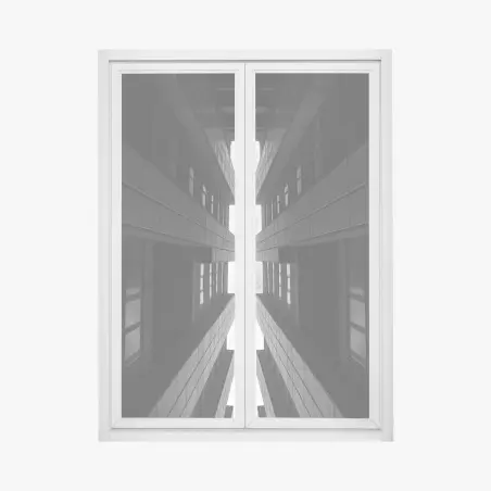 Window decal vertical urban symmetry in monochrome • Wallissimo®