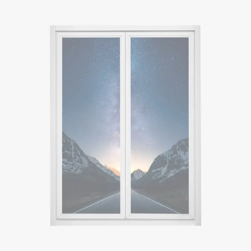 Window decal road to the milky way