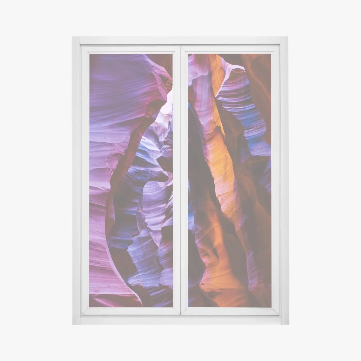 Window decal vibrant slot canyon rock formations • Wallissimo® Window decal vibrant slot canyon rock formations • Wallissimo®