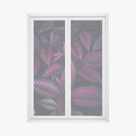 Window decal vivid purple foliage pattern • Wallissimo®