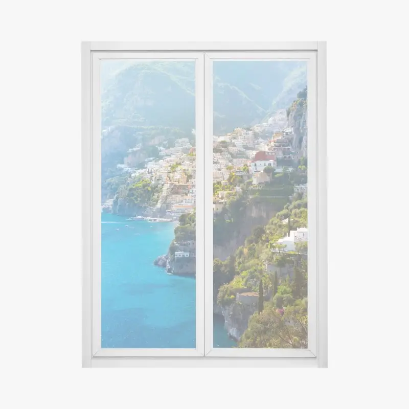 Window decal Positano coastal cliff panorama