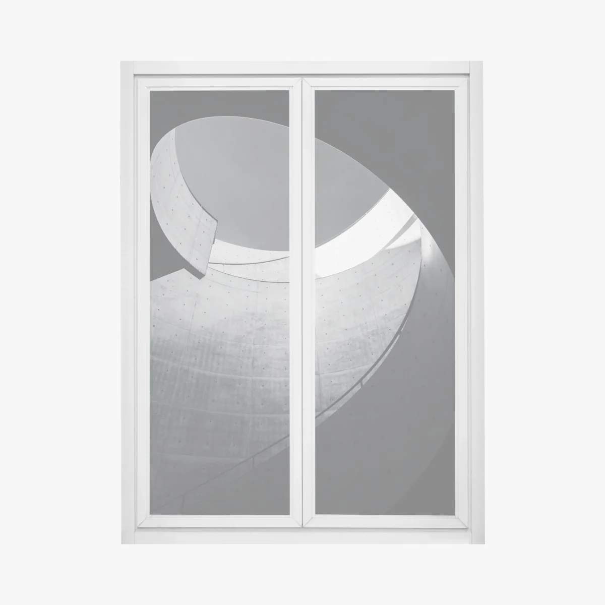 Window decal curved concrete spiral staircase ⁕ Wallissimo® Window decal curved concrete spiral staircase ⁕ Wallissimo®