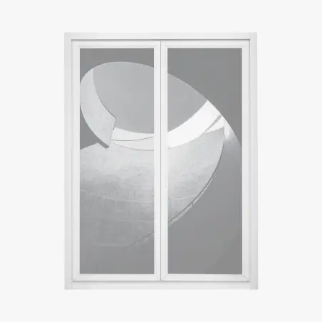 Window decal curved concrete spiral staircase • Wallissimo®