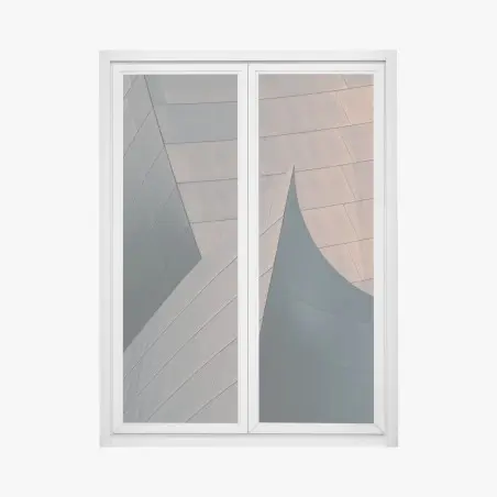 Window decal geometric architectural forms in metal • Wallissimo®