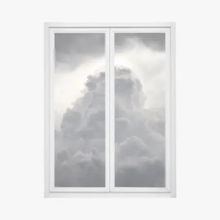 Window decal dramatic gray cloudscape • Wallissimo®