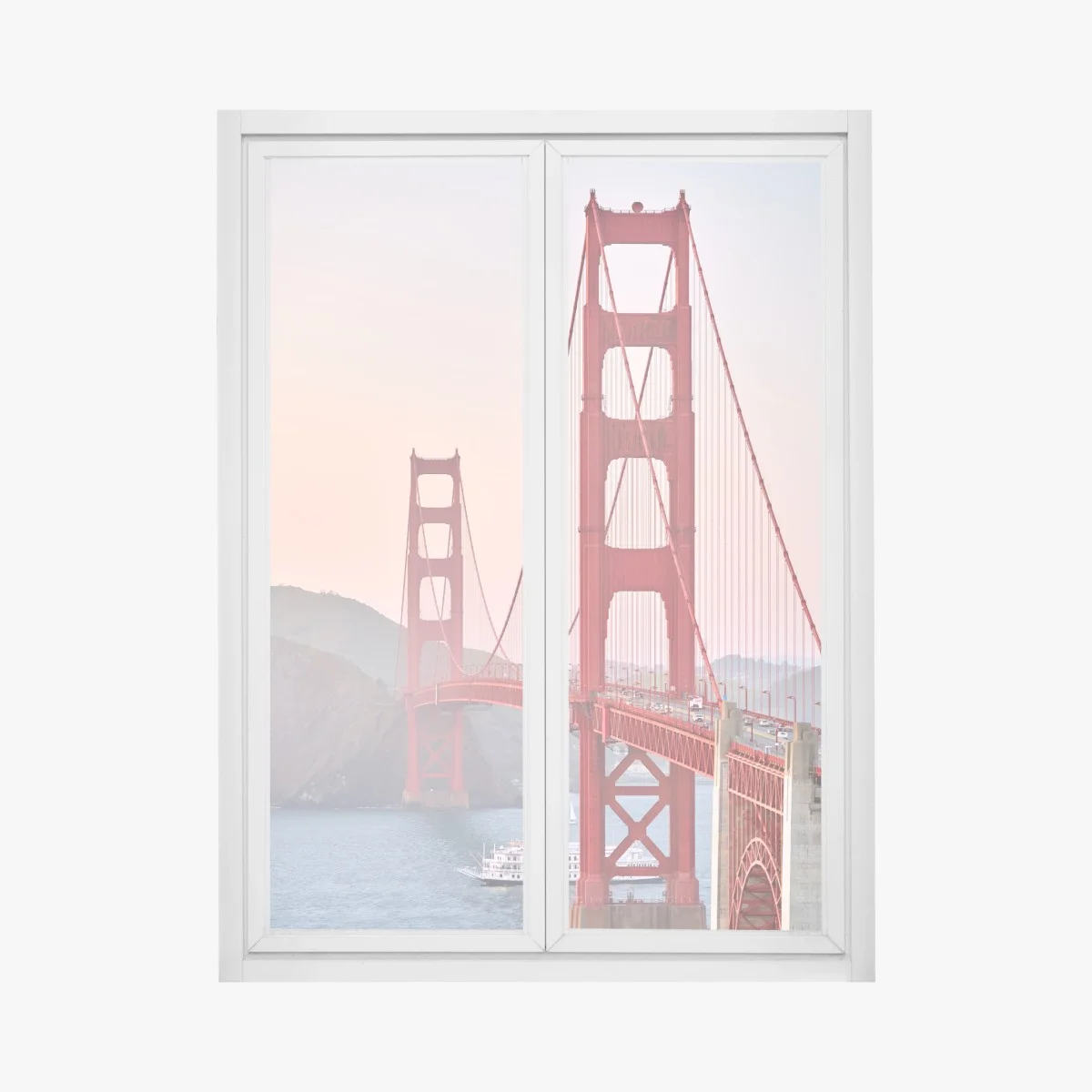 Window decal Golden Gate Bridge at sunset ⁕ Wallissimo® Window decal Golden Gate Bridge at sunset ⁕ Wallissimo®