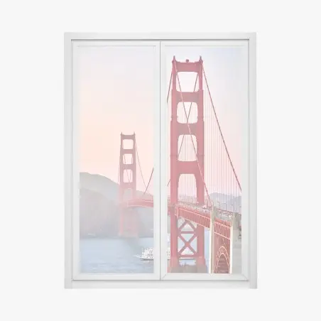 Window decal Golden Gate Bridge at sunset • Wallissimo®