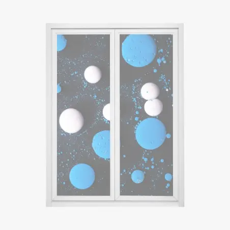 Window decal blue marble liquid pattern • Wallissimo®