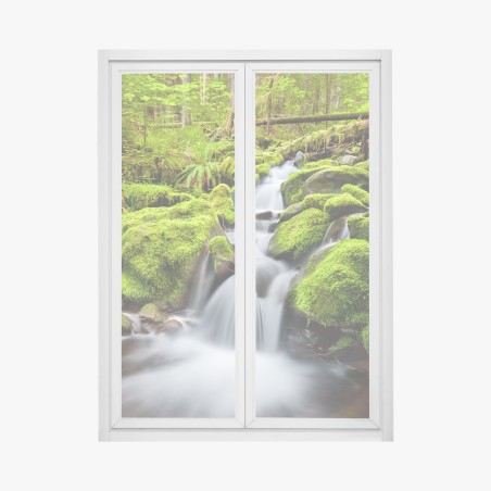 Window decal mossy creek at Sol Duc Falls • Wallissimo®