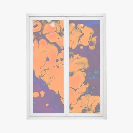 Window decal vivid orange flow • Wallissimo®