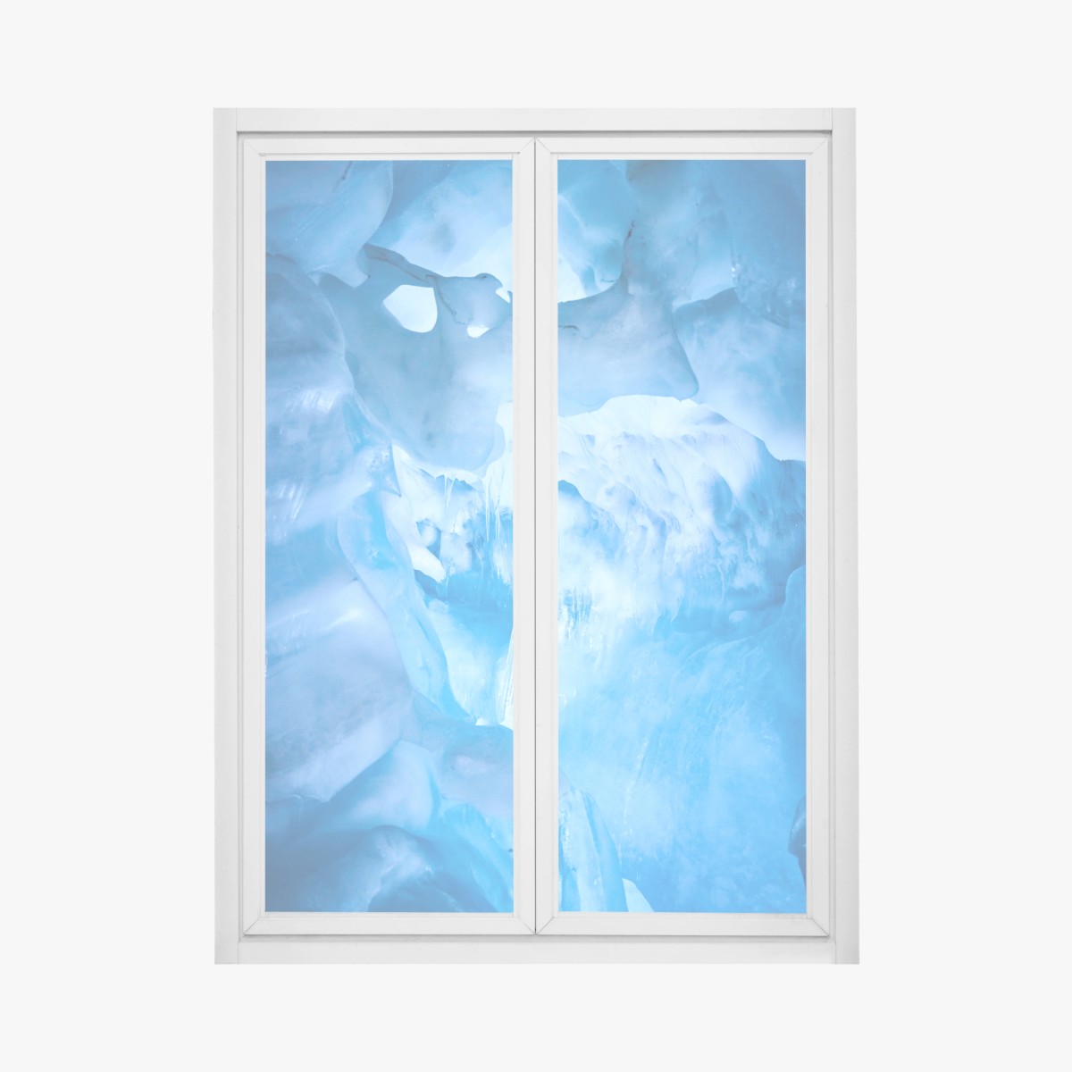 Window decal ethereal blue ice cave • Wallissimo® Window decal ethereal blue ice cave • Wallissimo®