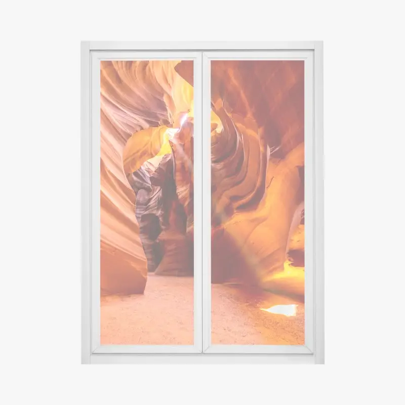 Window decal Upper Antelope Canyon light and sandstone curves