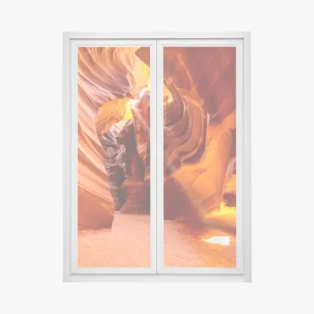 Window decal Upper Antelope Canyon light and sandstone curves • Wallissimo®