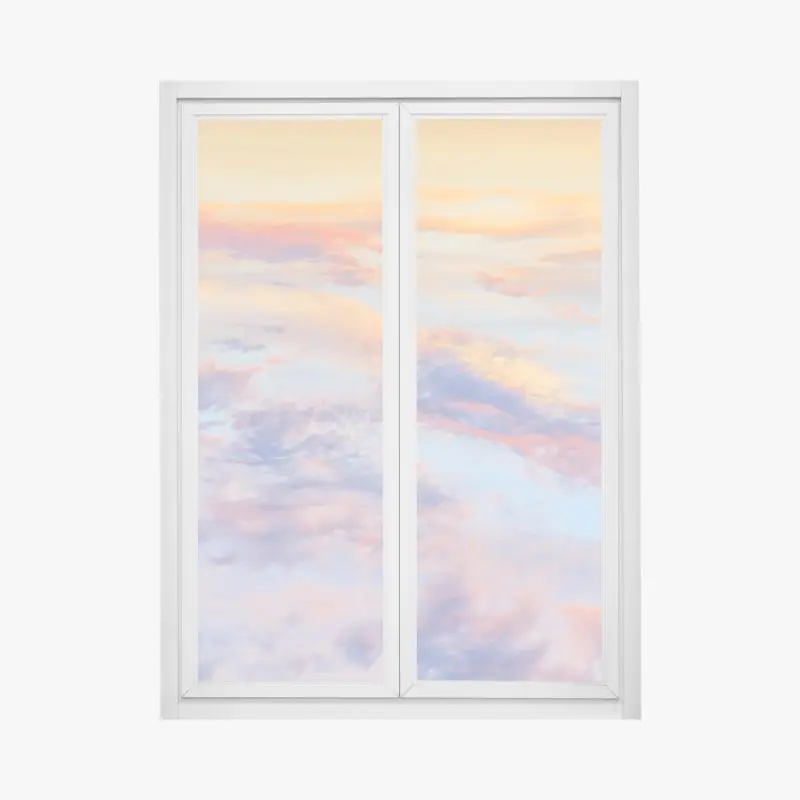 Window decal serene pastel sunrise sky