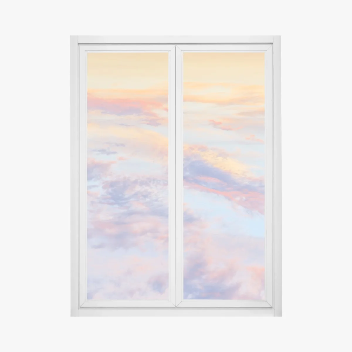 Window decal serene pastel sunrise sky • Wallissimo® Window decal serene pastel sunrise sky • Wallissimo®