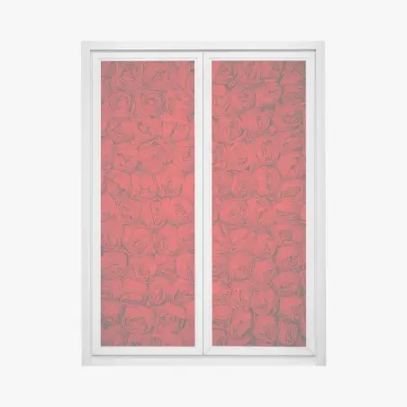 Window decal endless bed of red roses • Wallissimo®