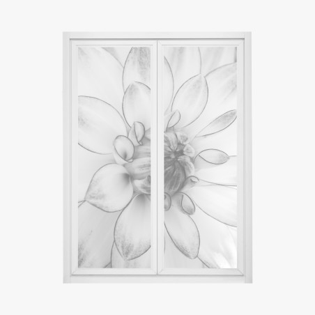 Window decal monochrome dahlia close-up • Wallissimo®