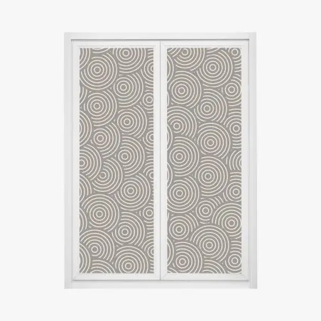 Window decal retro concentric circles pattern • Wallissimo®