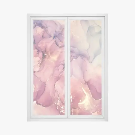 Window decal ethereal purple marble abstract • Wallissimo®