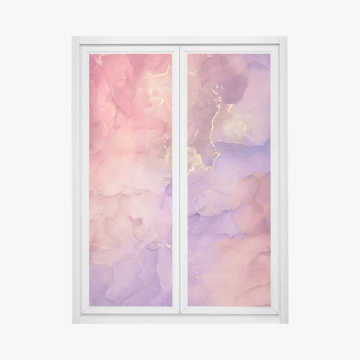 Window decal ethereal pink and purple marble art • Wallissimo® Window decal ethereal pink and purple marble art • Wallissimo®