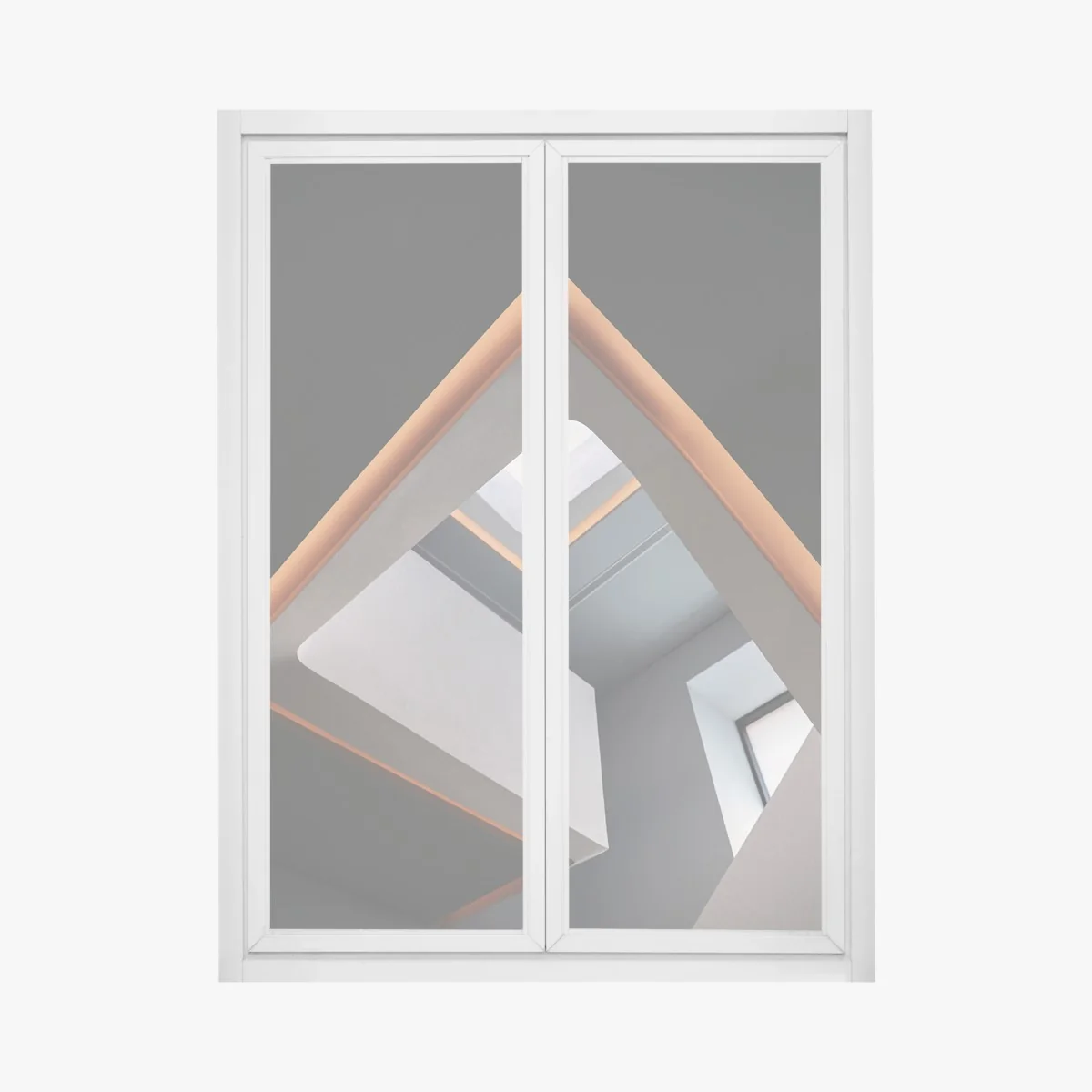 Window decal minimal geometric architectural interior with skylight ⁕ Wallissimo® Window decal minimal geometric architectural interior with skylight ⁕ Wallissimo®