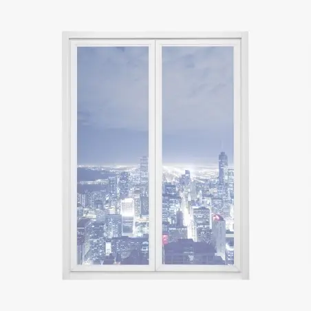 Window decal Chicago night skyline panorama • Wallissimo®