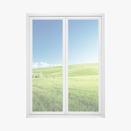 Window decal tranquil green meadow landscape • Wallissimo®