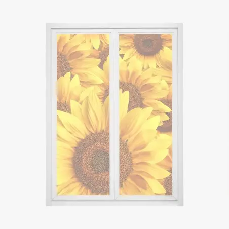 Window decal golden sunflower bloom • Wallissimo®