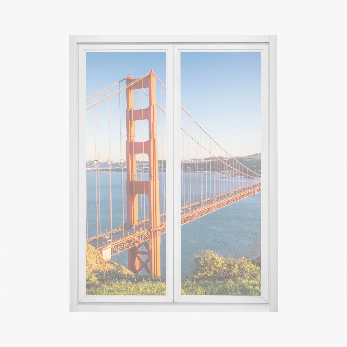 Window decal Golden Gate Bridge panoramic view ⁕ Wallissimo® Window decal Golden Gate Bridge panoramic view ⁕ Wallissimo®