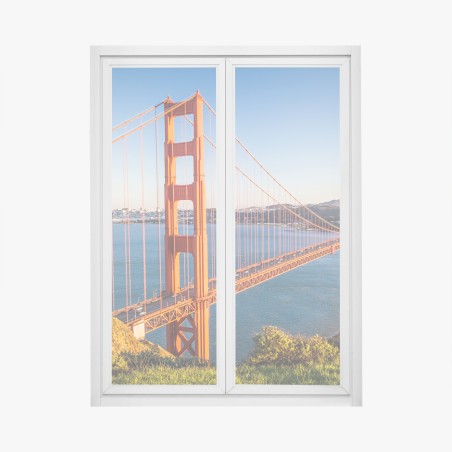 Window decal Golden Gate Bridge panoramic view • Wallissimo®