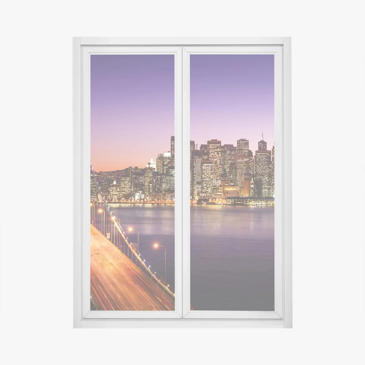 Window decal San Francisco skyline at sunset • Wallissimo® Window decal San Francisco skyline at sunset • Wallissimo®