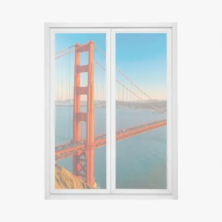 Window decal Golden Gate sunset panorama • Wallissimo®