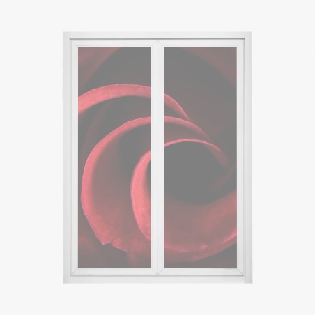 Window decal deep red rose petal spiral • Wallissimo®