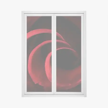 Window decal deep red rose petal spiral • Wallissimo®