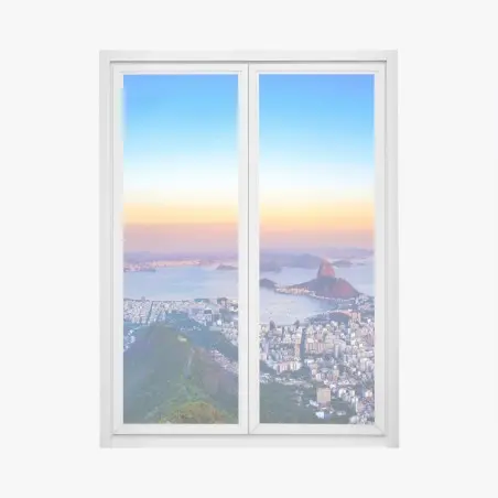 Window decal rio de Janeiro skyline at sunset • Wallissimo®