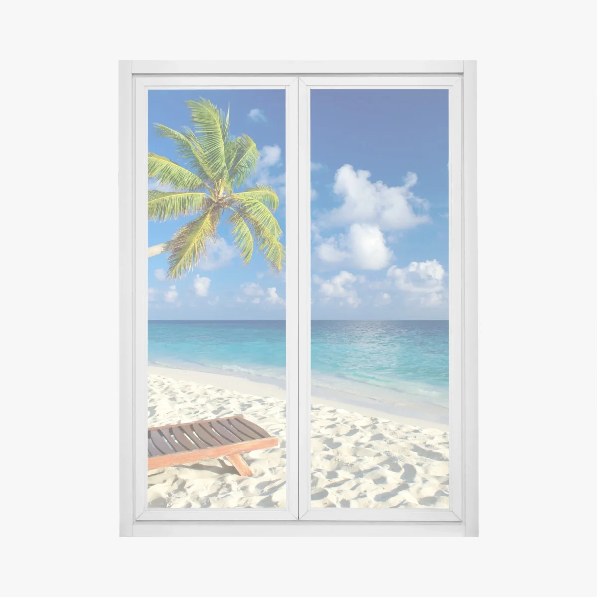 Window decal tropical Maldives beach escape • Wallissimo® Window decal tropical Maldives beach escape • Wallissimo®