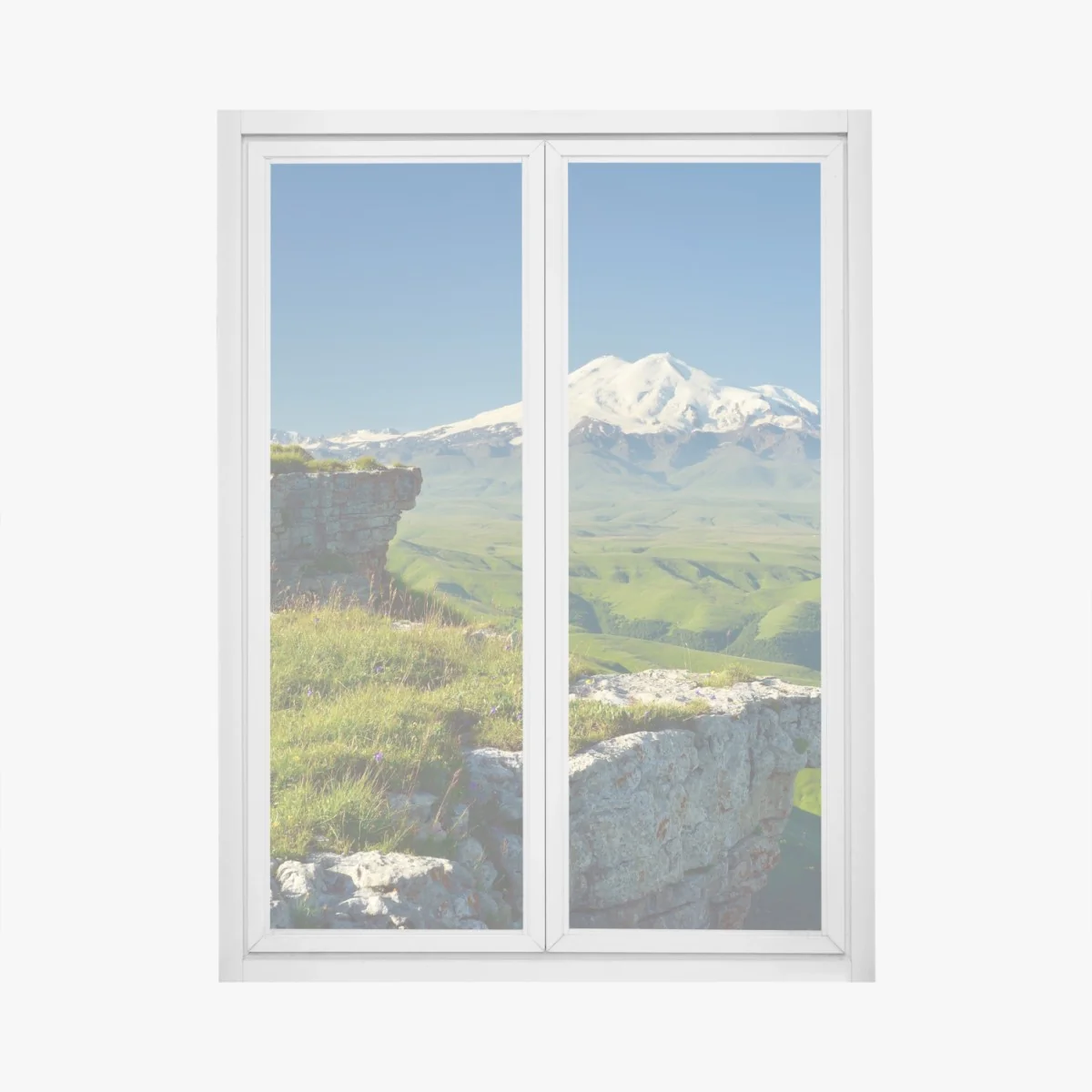 Window decal majestic Mount Elbrus sunrise • Wallissimo® Window decal majestic Mount Elbrus sunrise • Wallissimo®