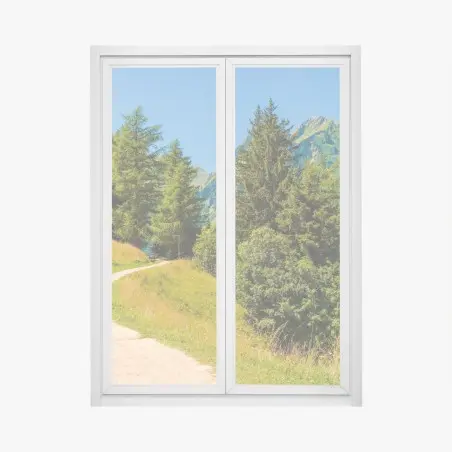 Window decal Swiss Alps summer mountain trail • Wallissimo®