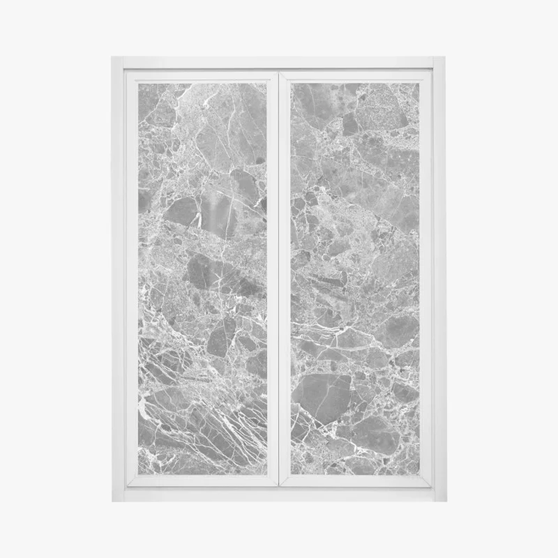 Window decal monochrome marble texture art