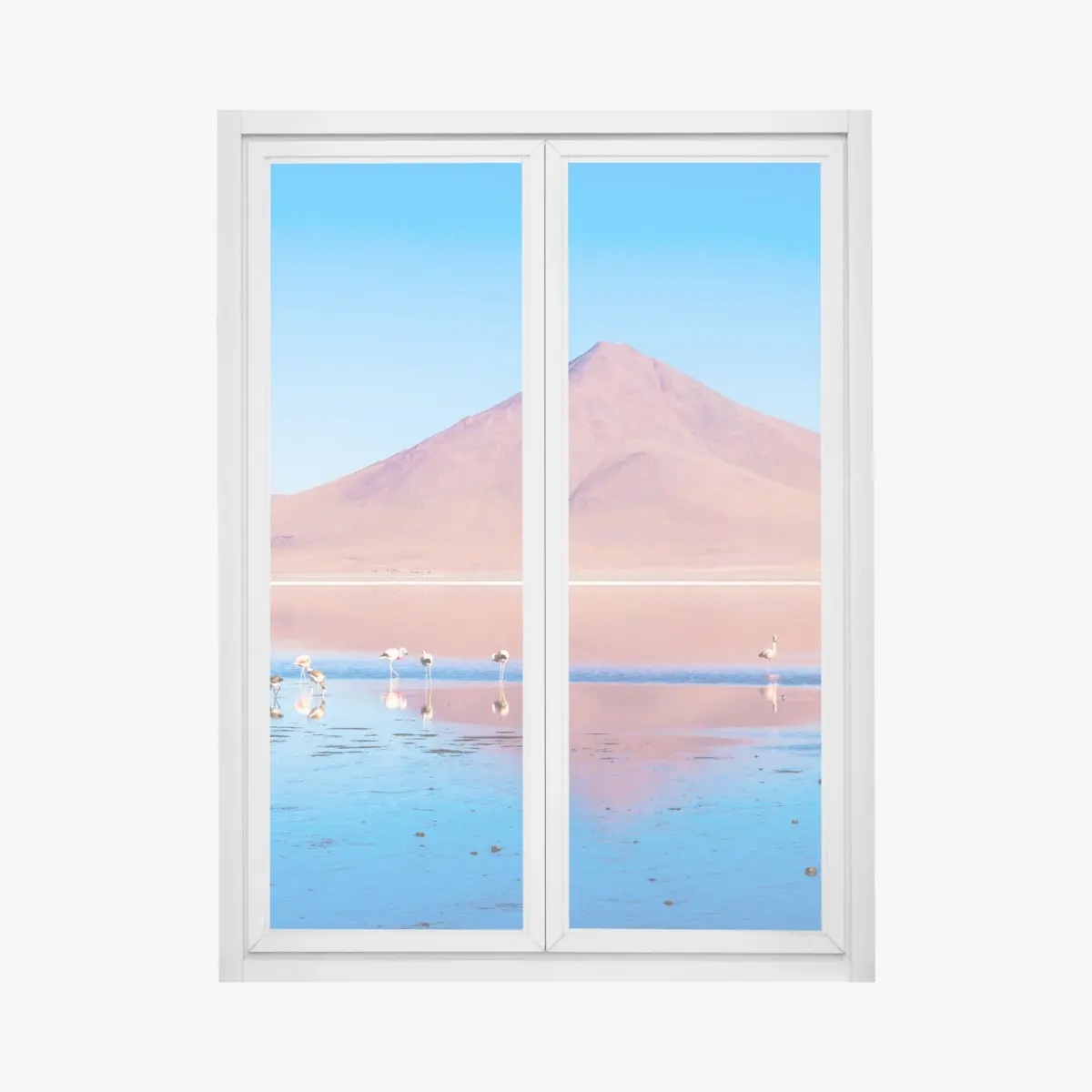 Window decal flamingos at Laguna Colorada, Bolivia • Wallissimo® Window decal flamingos at Laguna Colorada, Bolivia • Wallissimo®