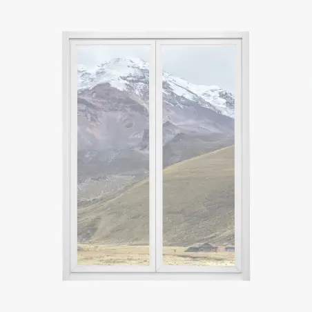 Window decal majestic snow-capped mountain valley • Wallissimo®