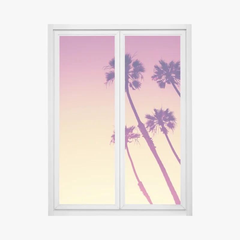 Window decal California palms at Sunset Cliffs