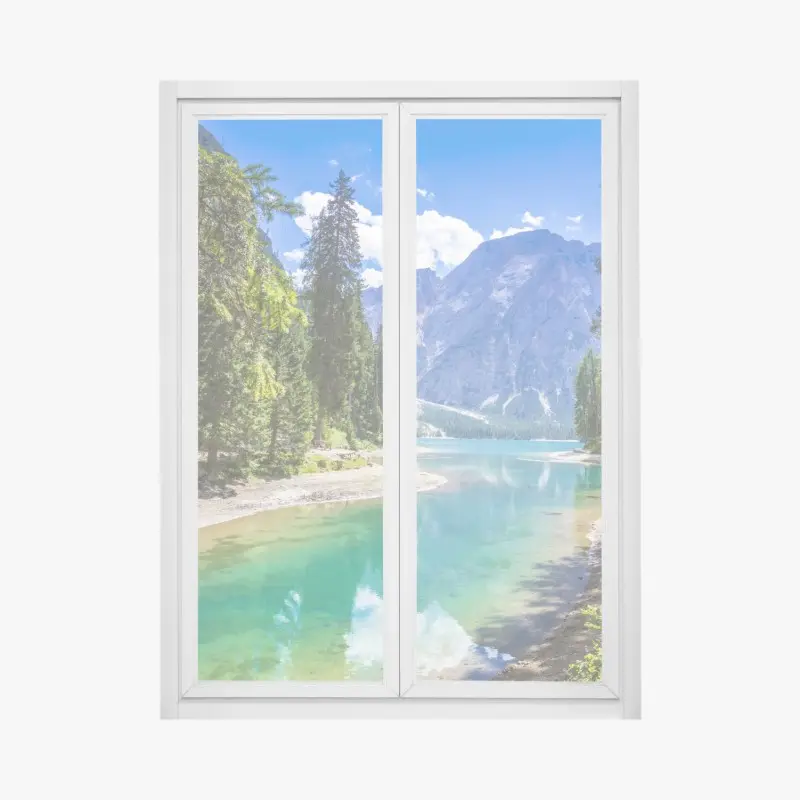 Window decal Pragser Wildsee turquoise mountain lake