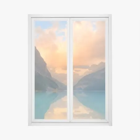 Window decal sunrise over Lake Louise, Banff • Wallissimo®
